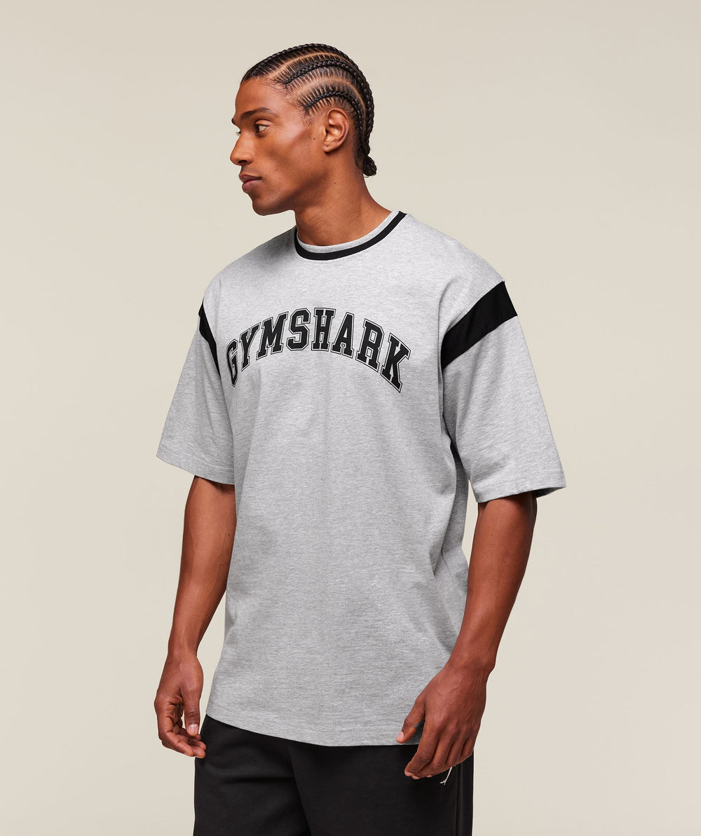GSLC Oversized T-Shirt Light Grey Core Marl