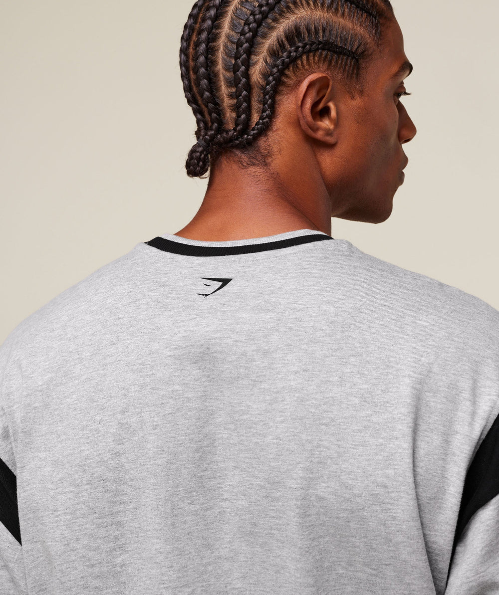 GSLC Oversized T-Shirt Light Grey Core Marl