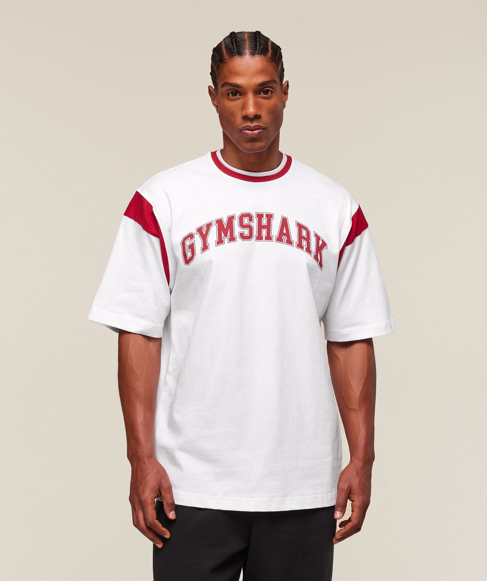 GSLC Oversized T-Shirt White/Conditioning Red
