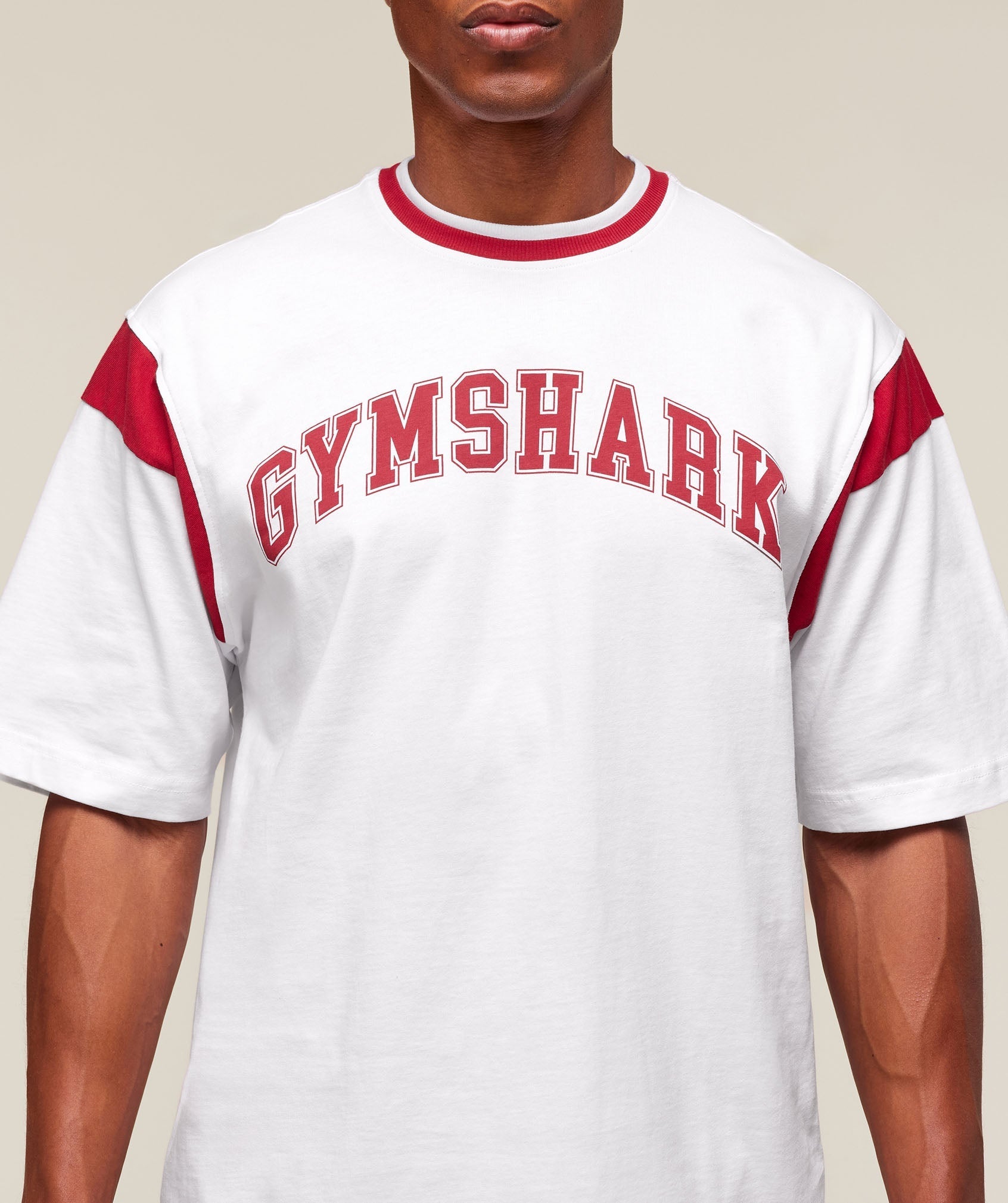 GSLC Oversized T-Shirt White/Conditioning Red