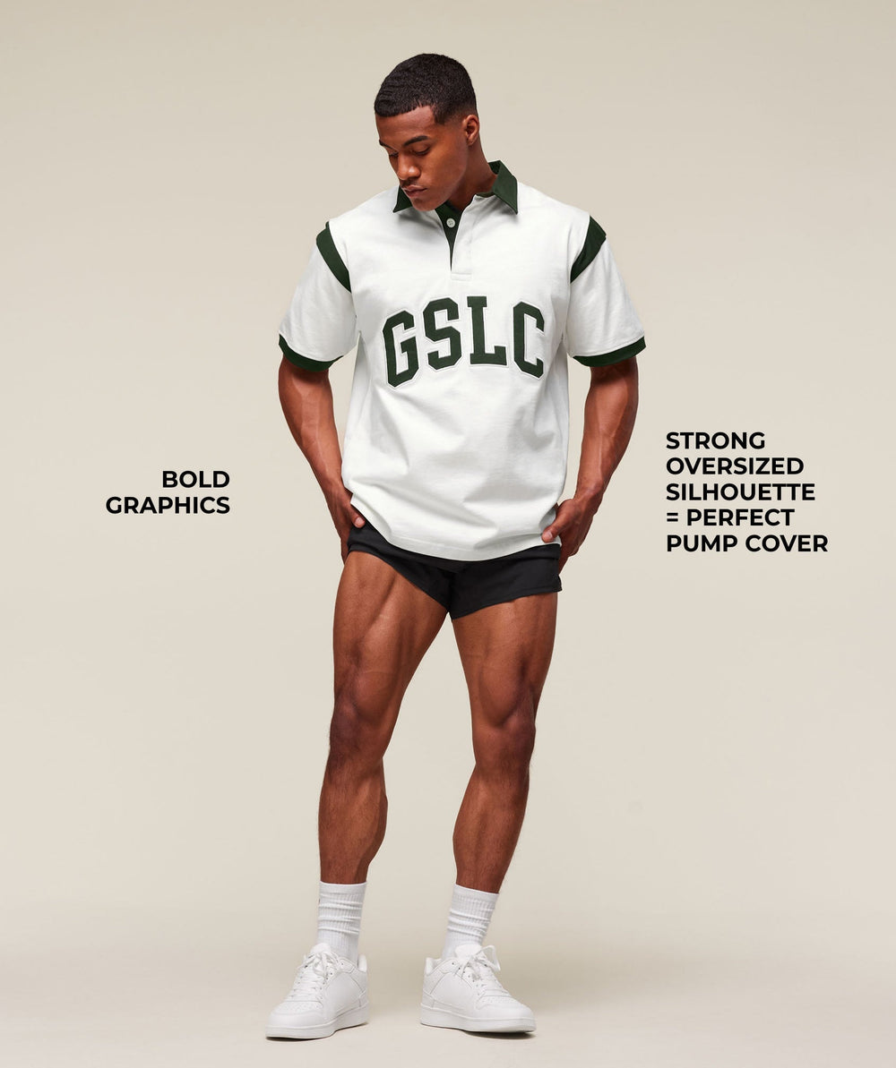 GSLC Retro Polo Shirt Trail Green/Soft White