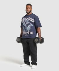 Doberman Graphic T-Shirt Heavy Blue