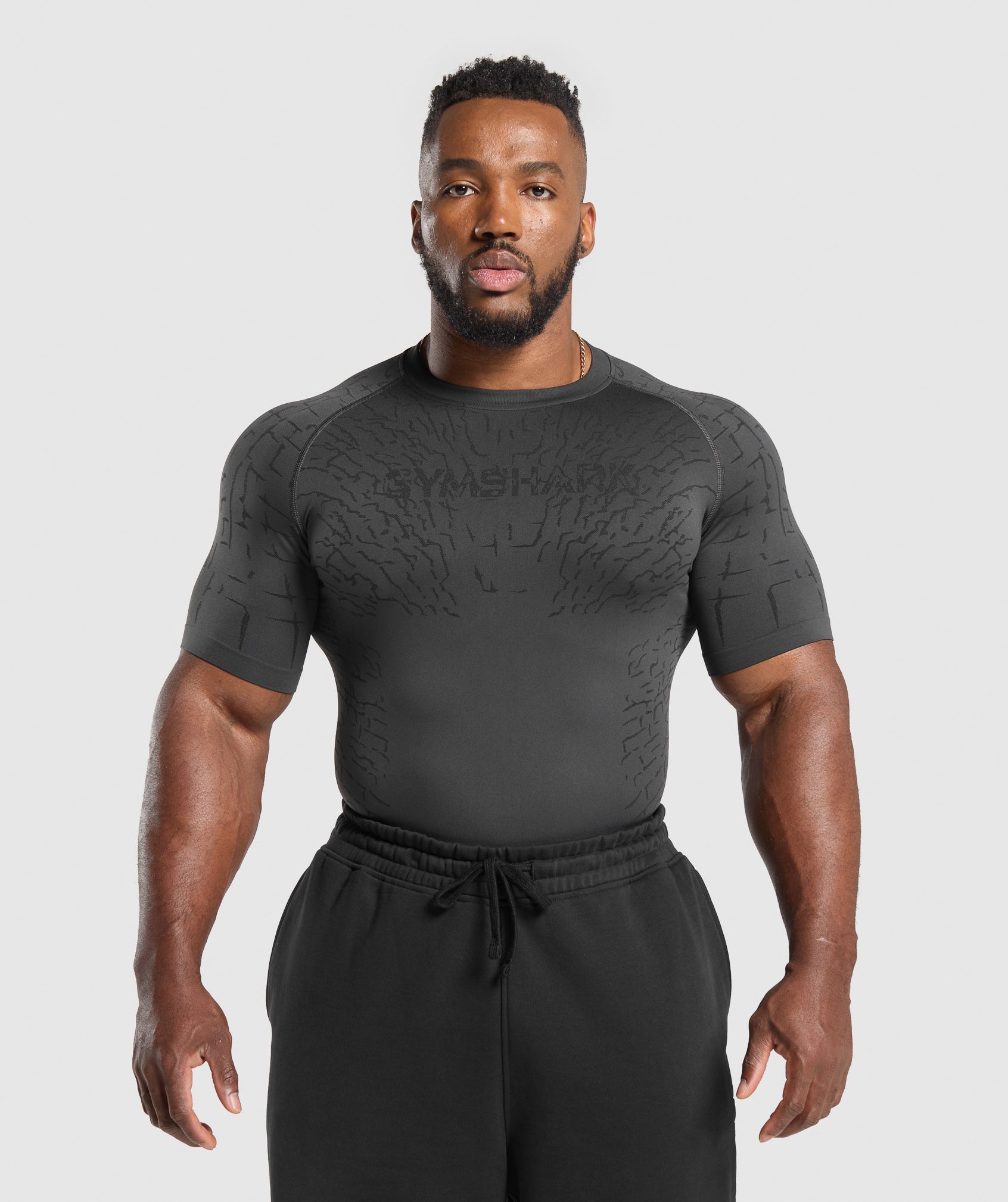 Tectonic Seamless T Shirt Asphalt Grey/Black