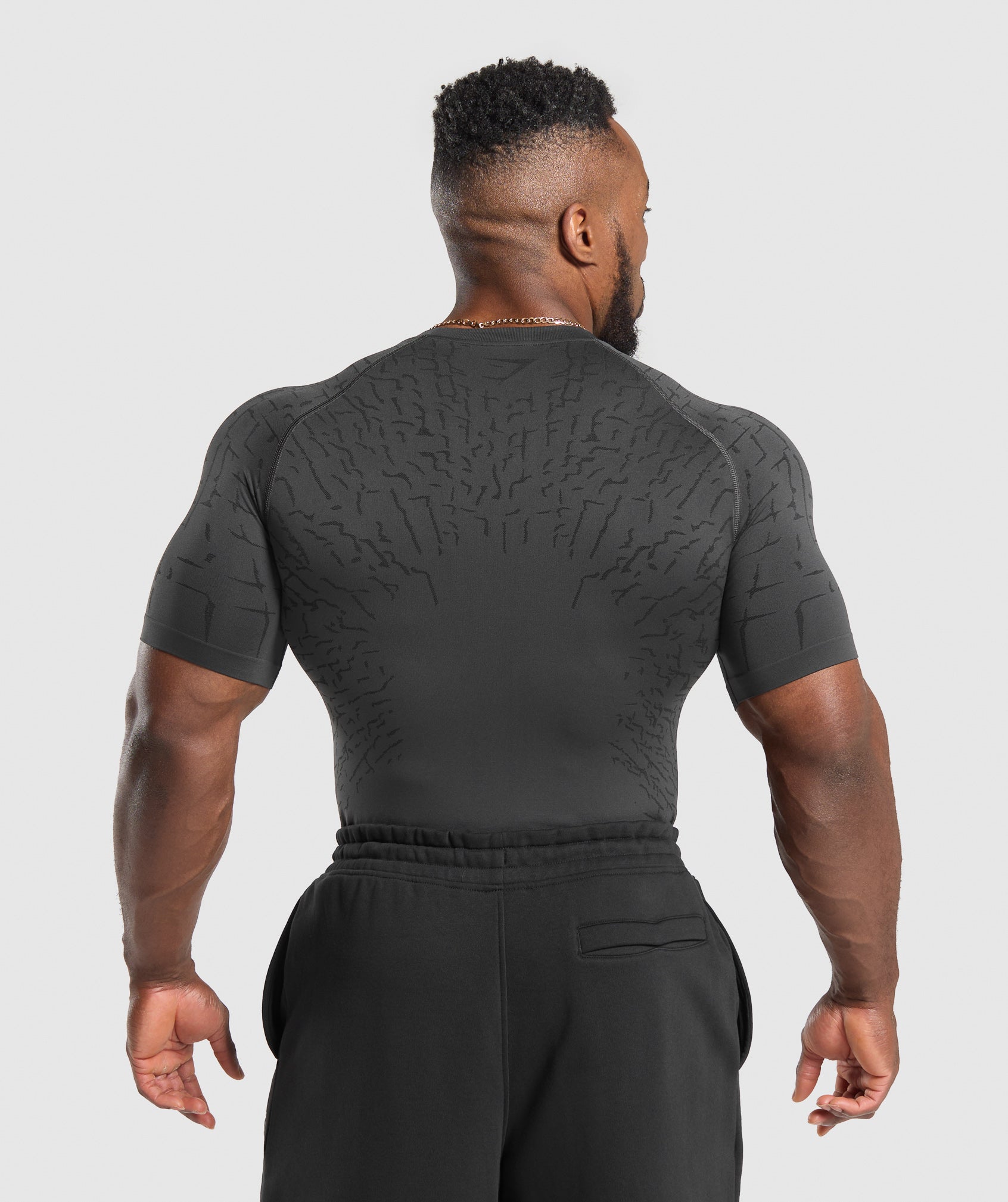 Tectonic Seamless T Shirt Asphalt Grey/Black