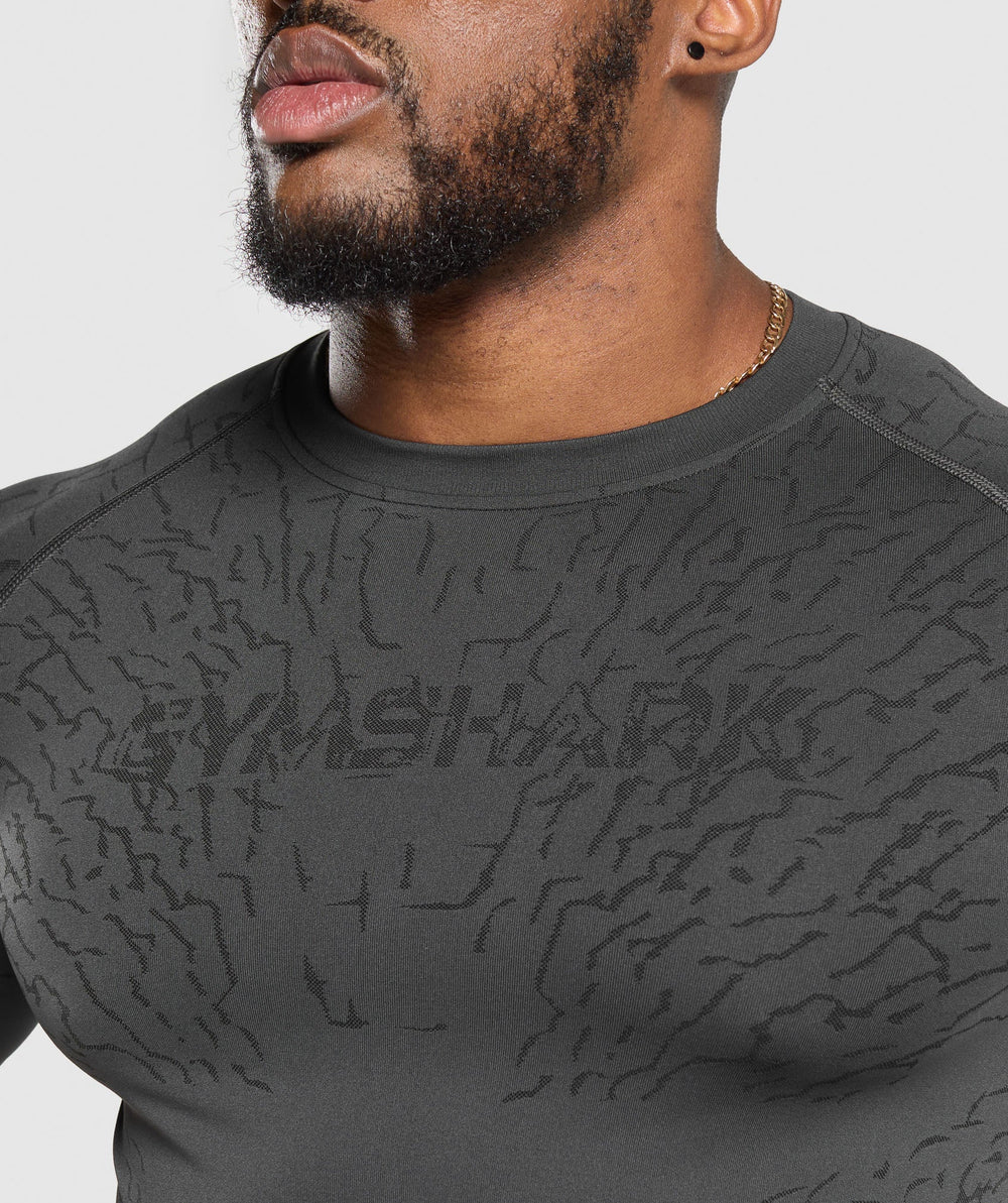 Tectonic Seamless T Shirt Asphalt Grey/Black