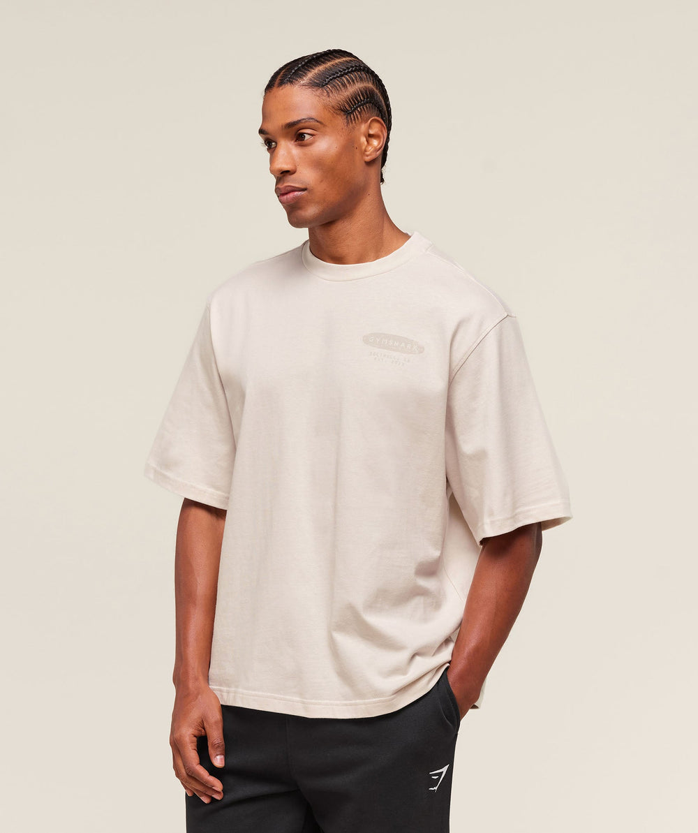 For The Lifters Boxy T-Shirt Oat White