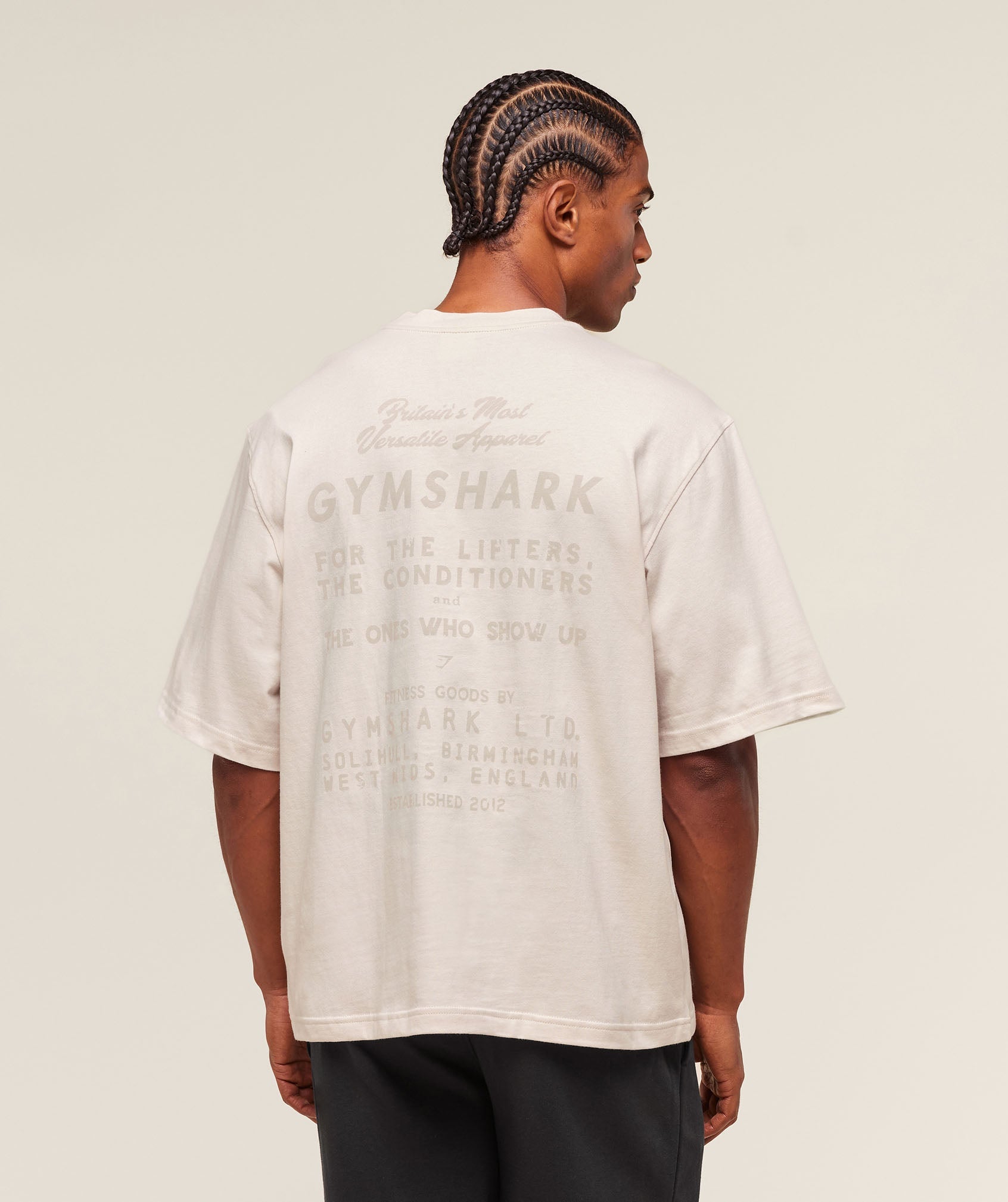 For The Lifters Boxy T-Shirt Oat White