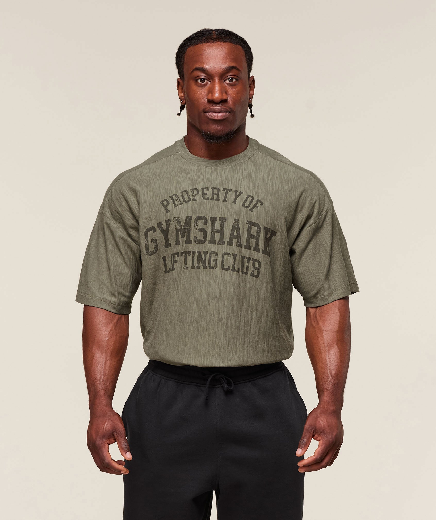Lightweight Slub Textured T-Shirt Utility Green