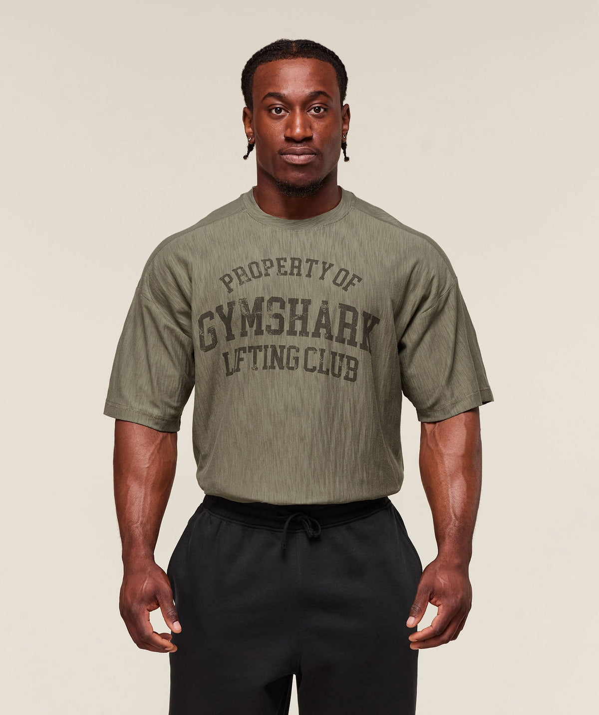 Lightweight Slub Textured T-Shirt Utility Green