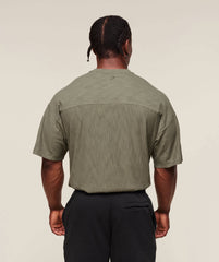 Lightweight Slub Textured T-Shirt Utility Green