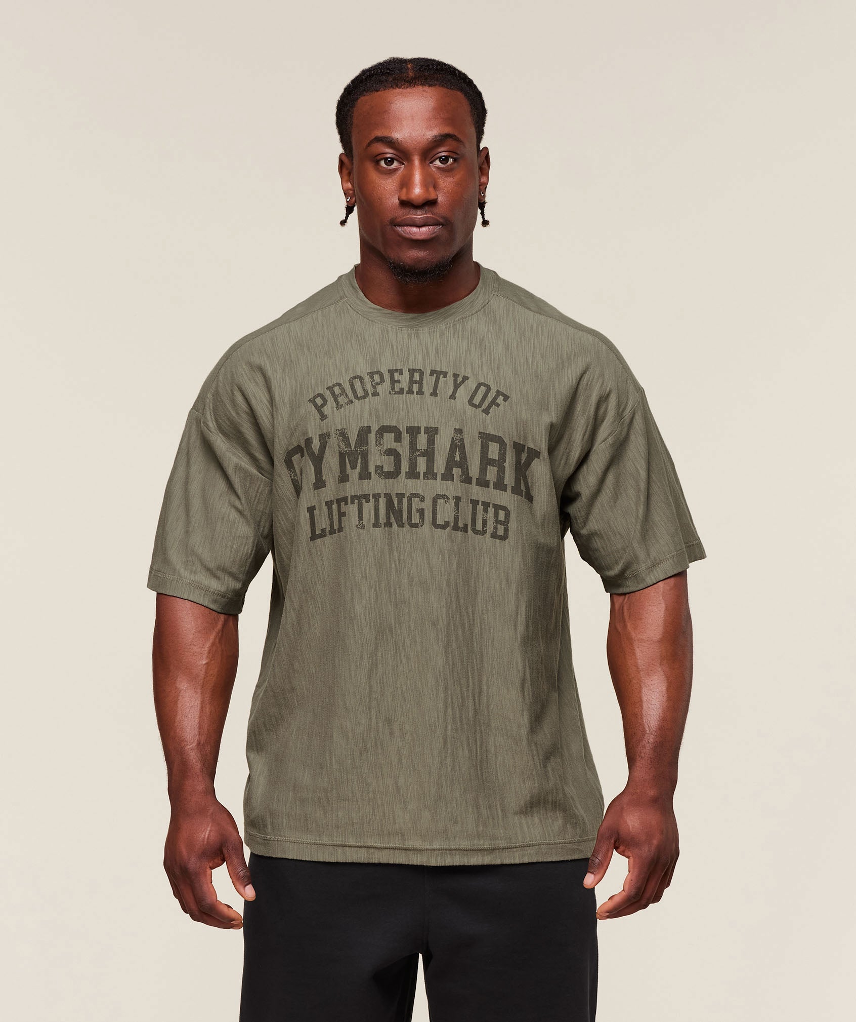 Lightweight Slub Textured T-Shirt Utility Green