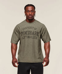 Lightweight Slub Textured T-Shirt Utility Green