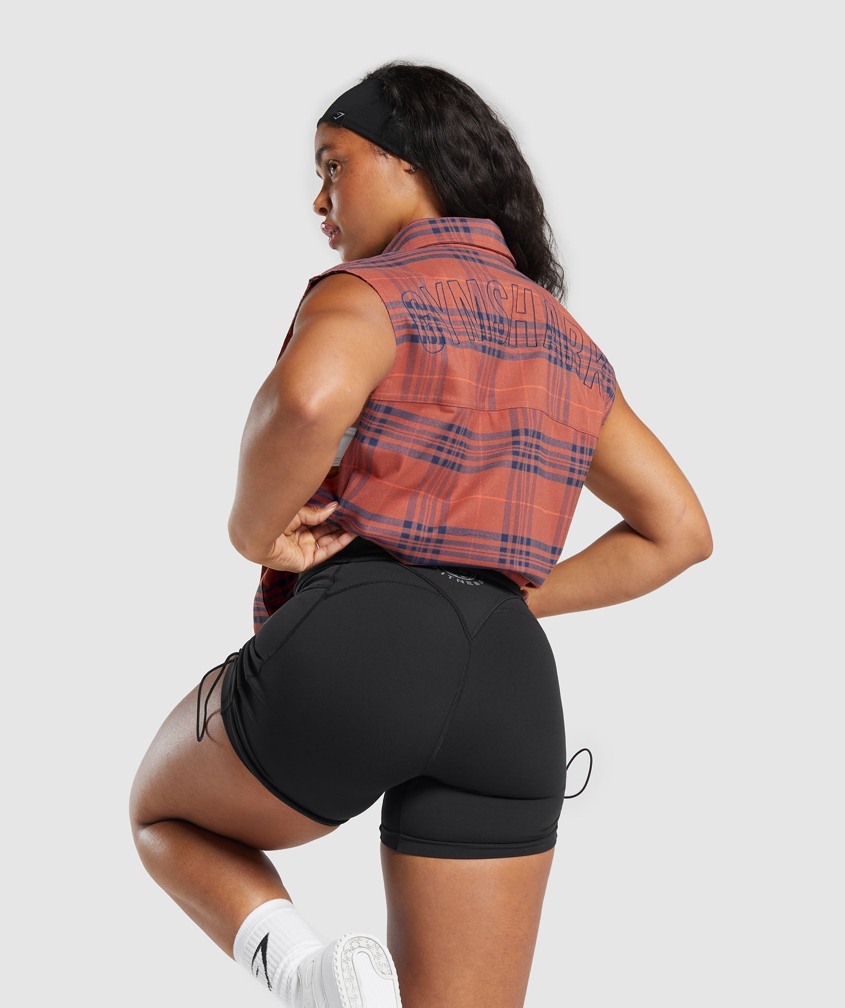 Check Sleeveless Shirt Canyon Brown