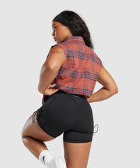 Check Sleeveless Shirt Canyon Brown