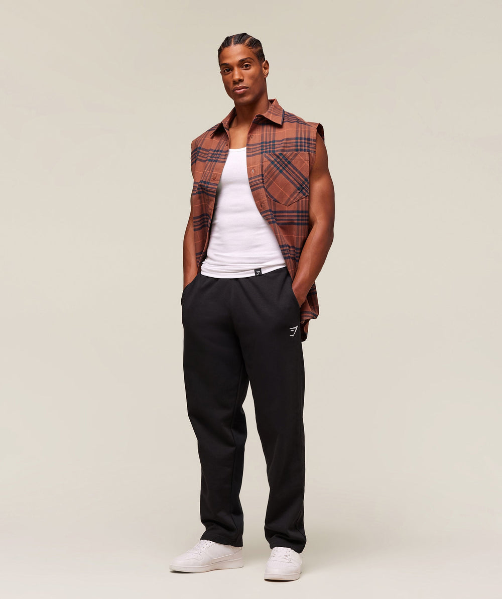 Check Sleeveless Shirt Canyon Brown