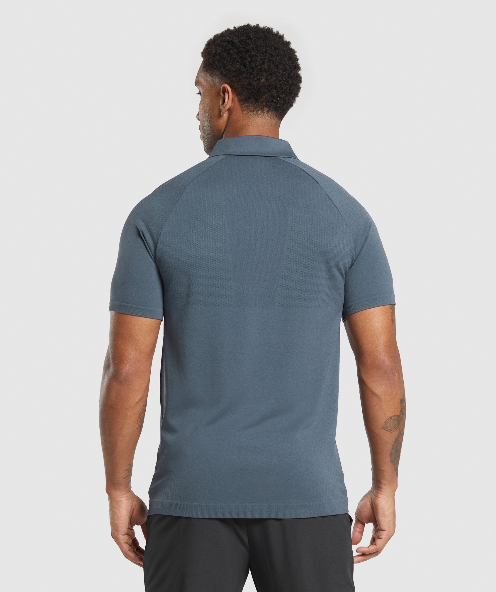 Seamless Polo Shirt Titanium Blue