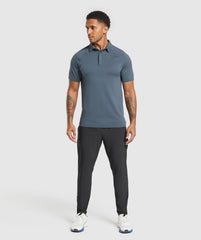 Seamless Polo Shirt Titanium Blue