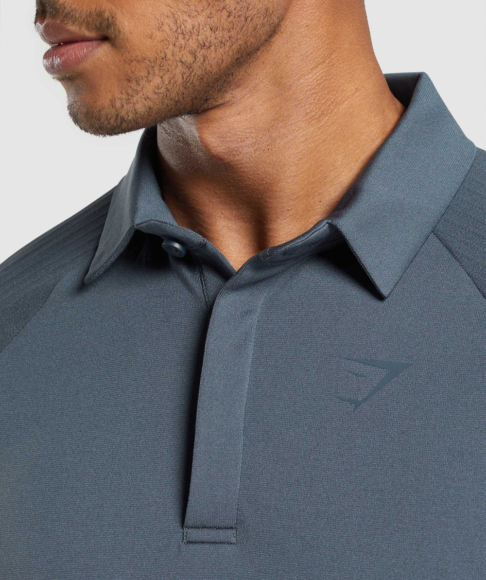Seamless Polo Shirt Titanium Blue