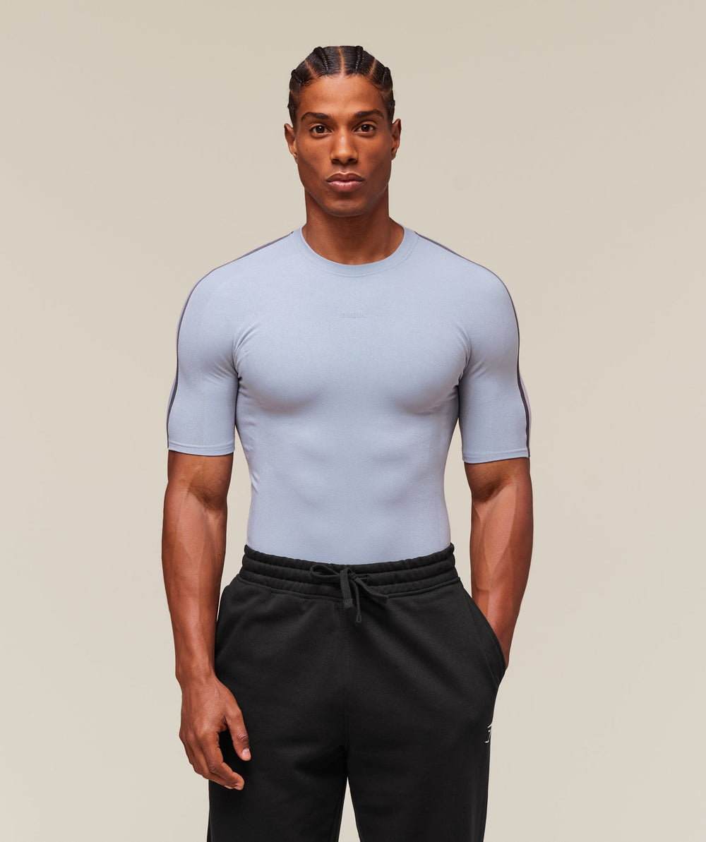 everywear Warp Knit T-Shirt Pale Blue