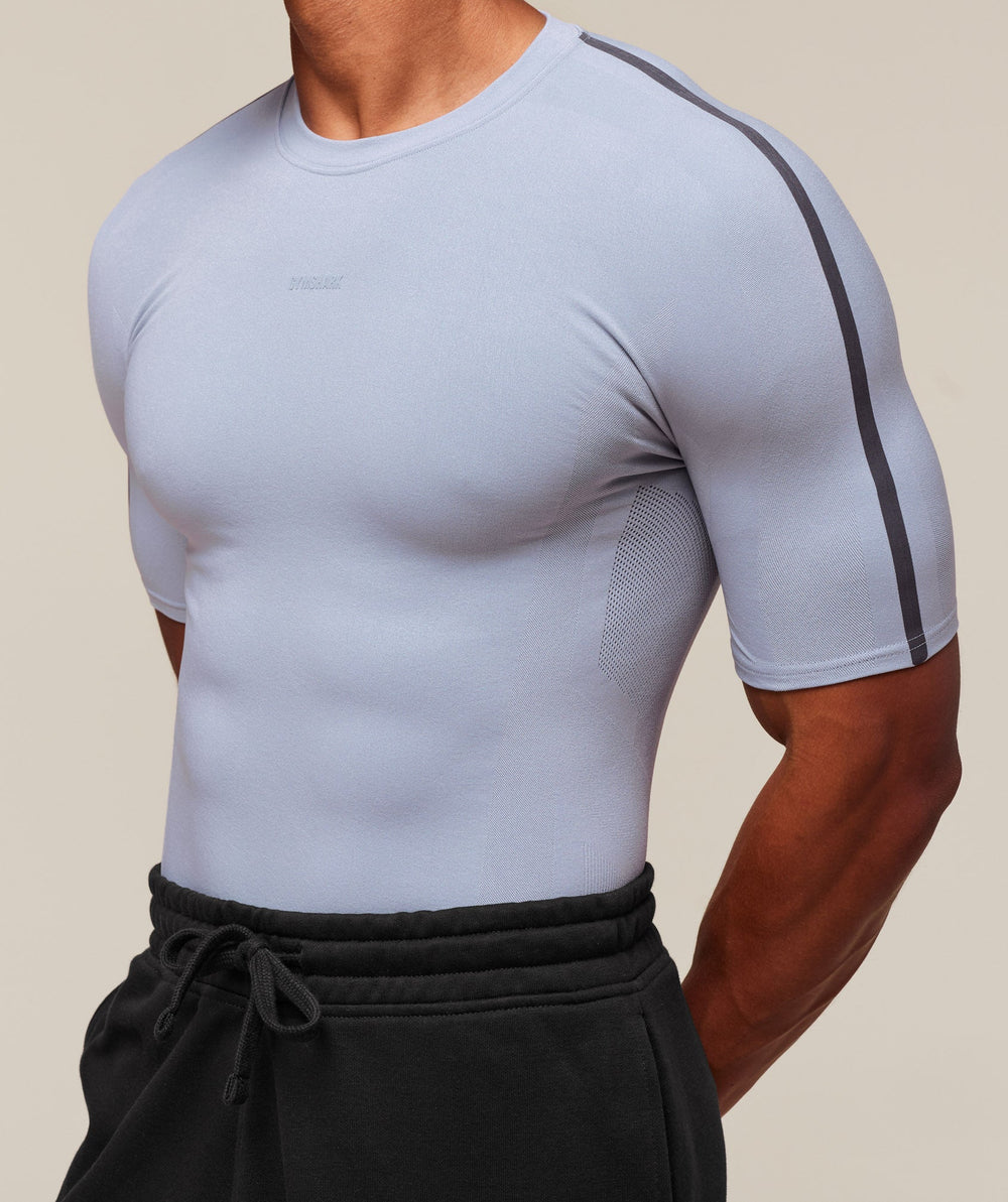 everywear Warp Knit T-Shirt Pale Blue