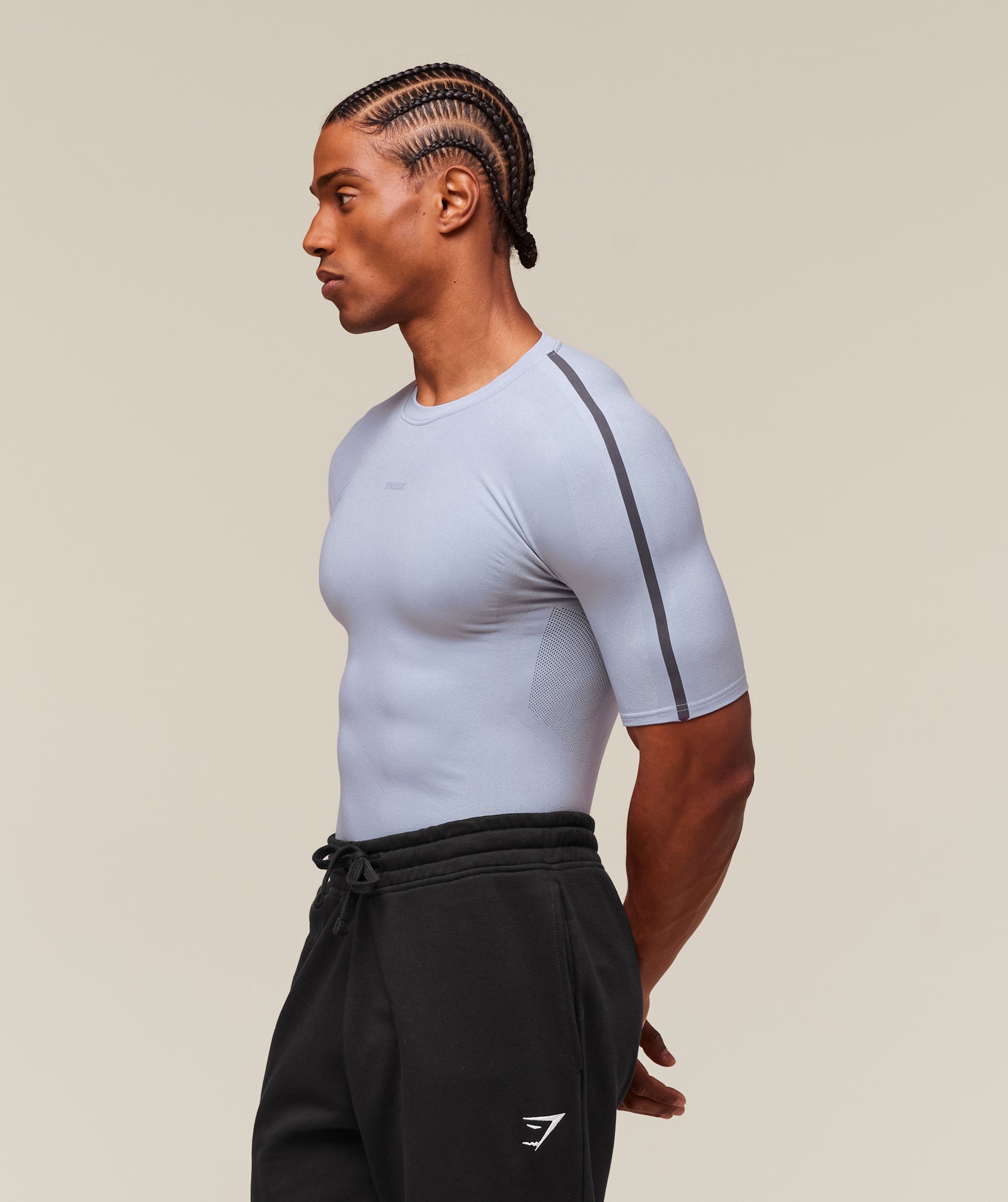 everywear Warp Knit T-Shirt Pale Blue