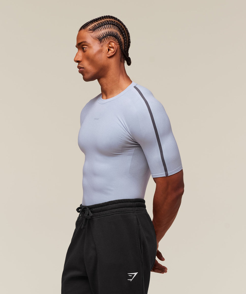 everywear Warp Knit T-Shirt Pale Blue