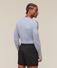 everywear Warp Knit Long Sleeve T-Shirt Pale Blue