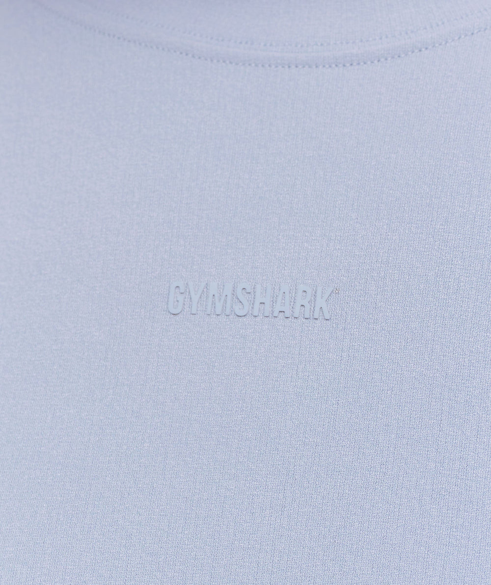 everywear Warp Knit Long Sleeve T-Shirt Pale Blue