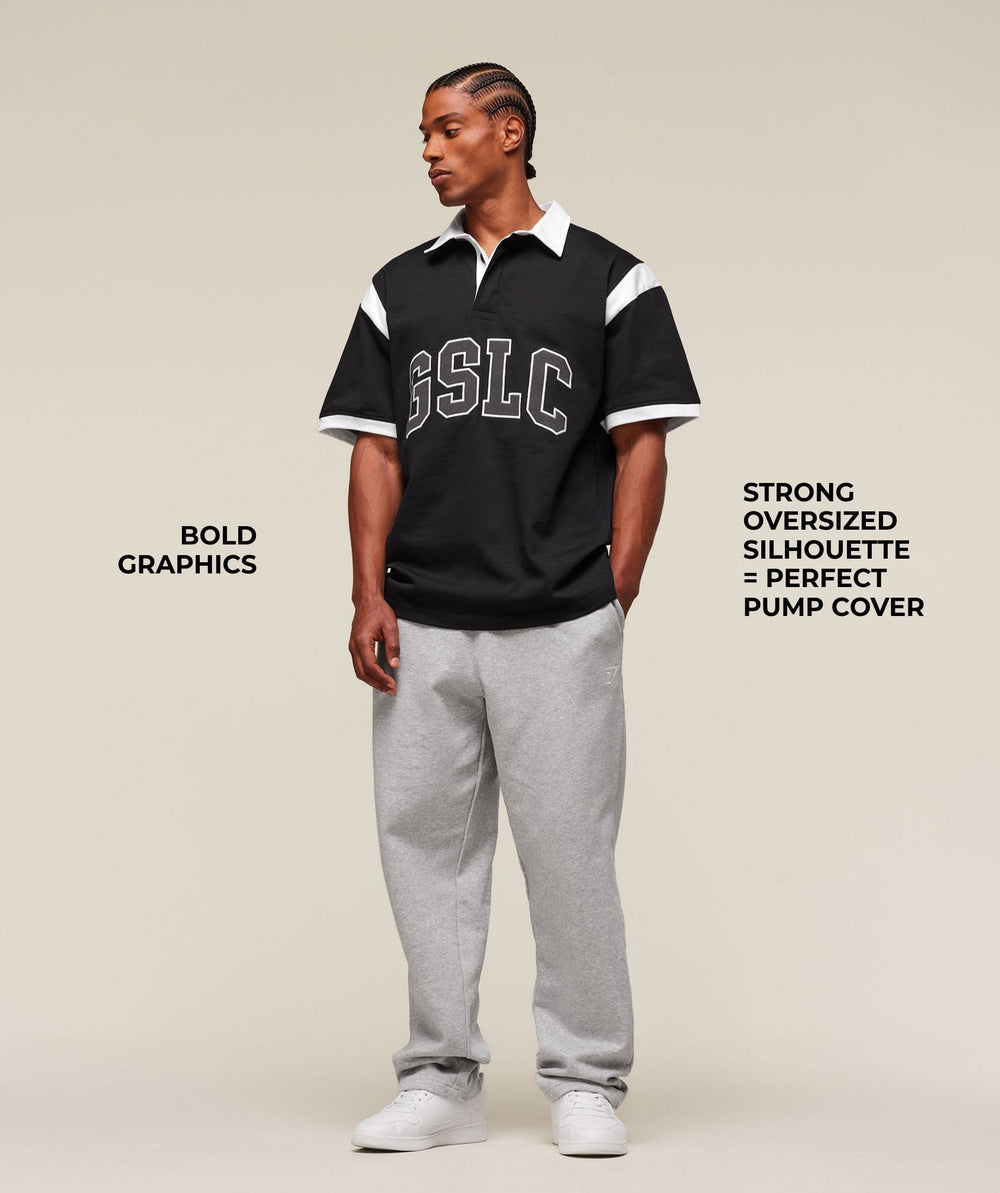 GSLC Retro Polo Shirt Black/White