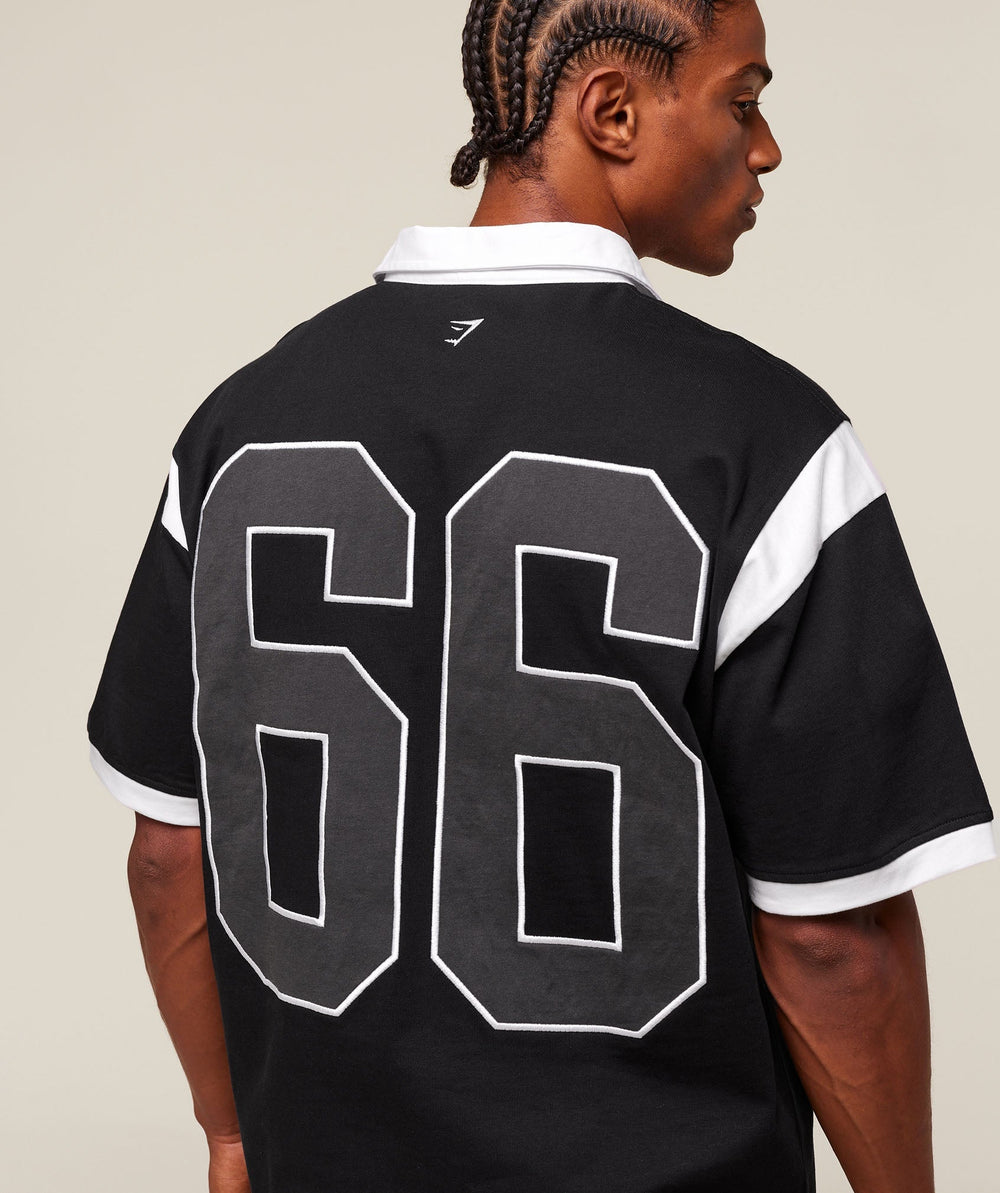 GSLC Retro Polo Shirt Black/White