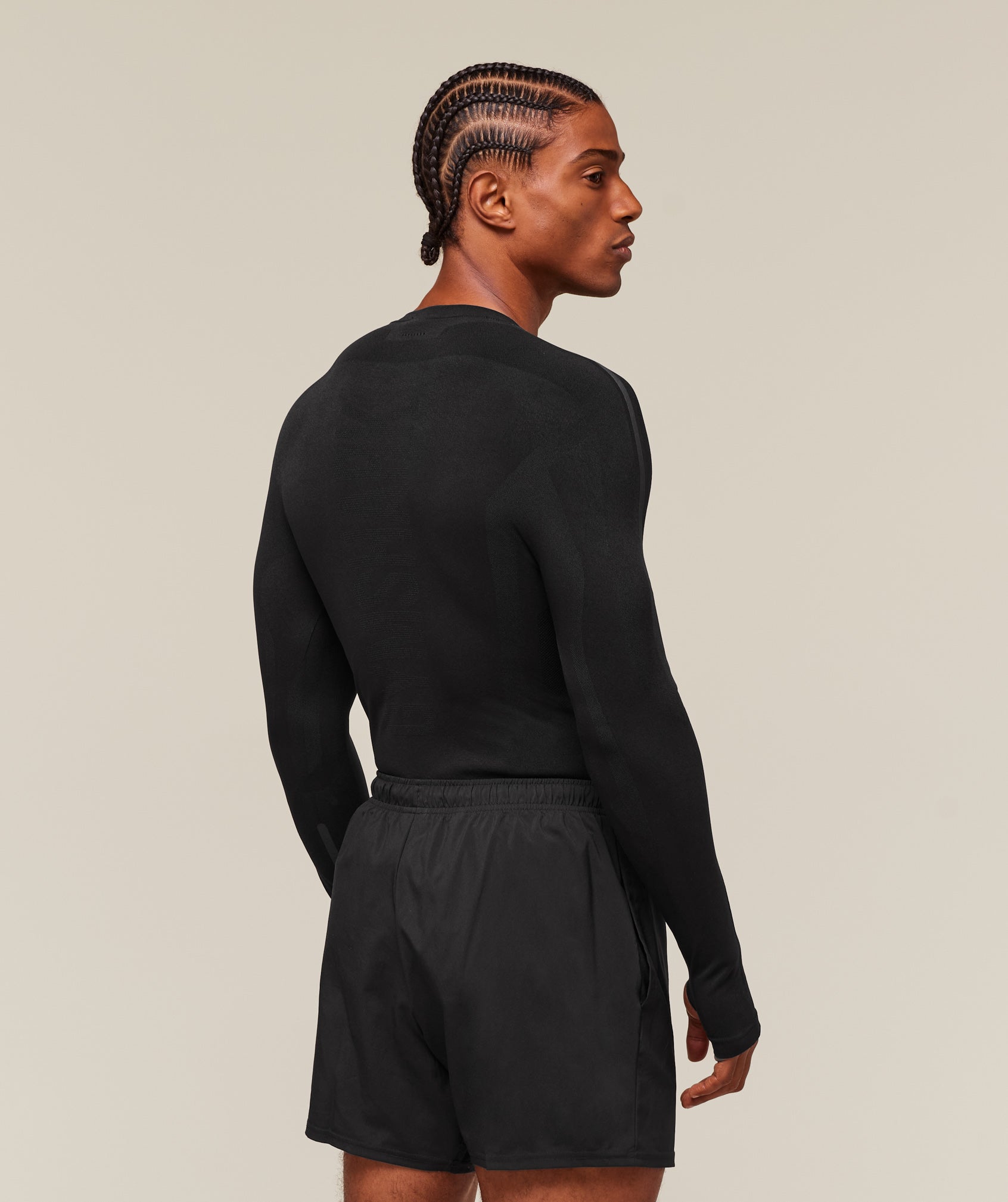 everywear Warp Knit Long Sleeve T-Shirt Black