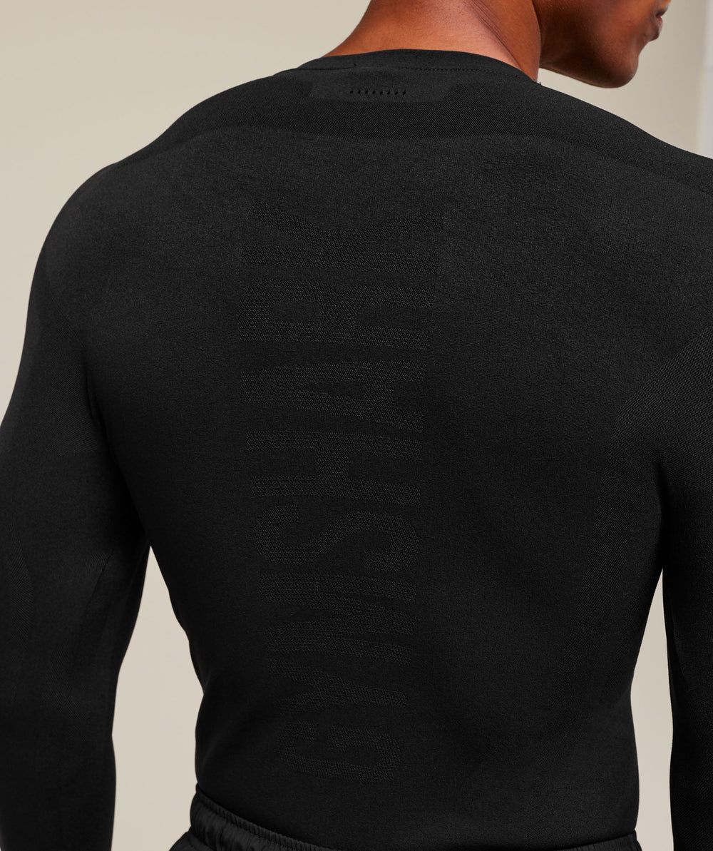 everywear Warp Knit Long Sleeve T-Shirt Black
