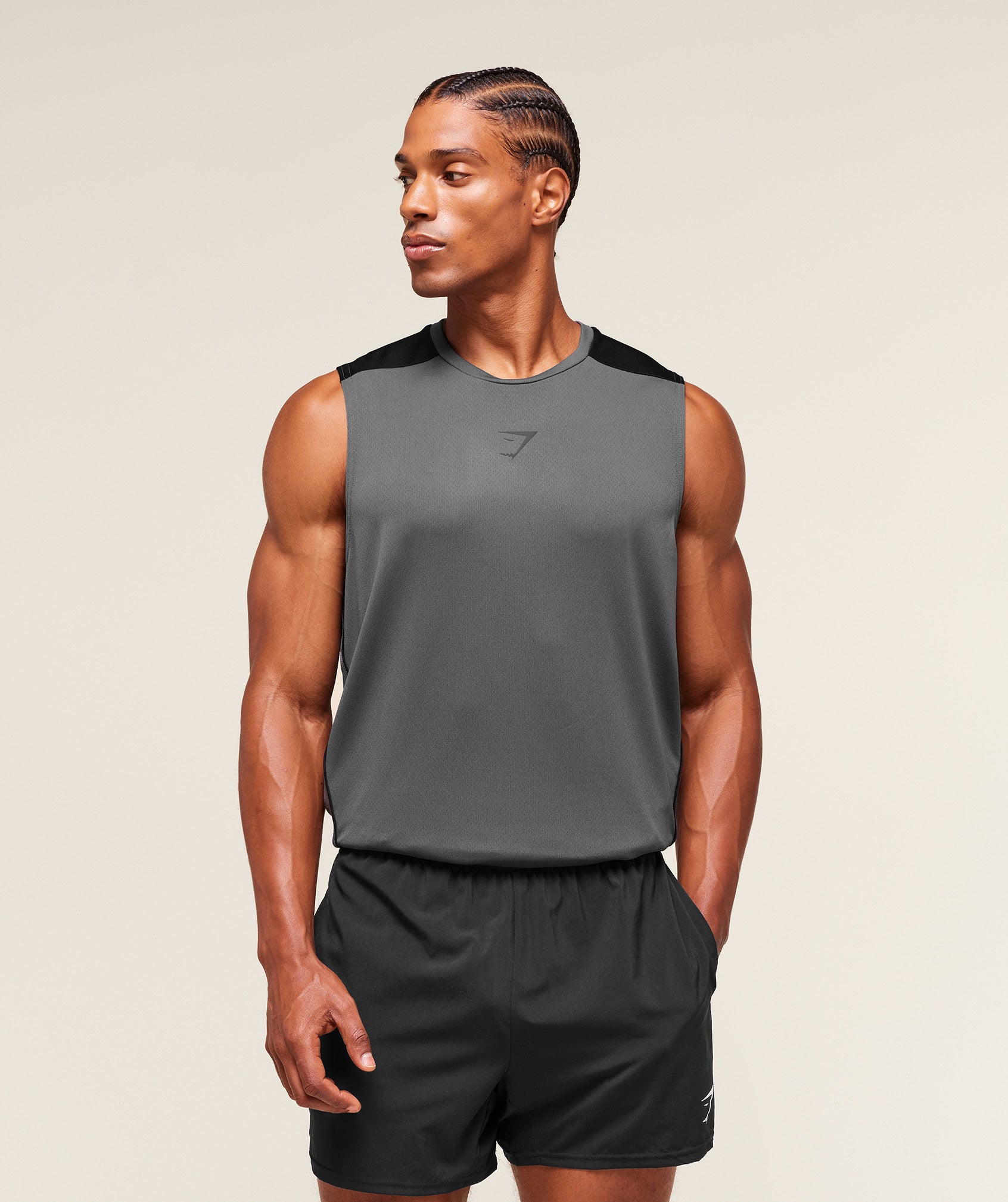 Arrival Block Tank Dark Grey