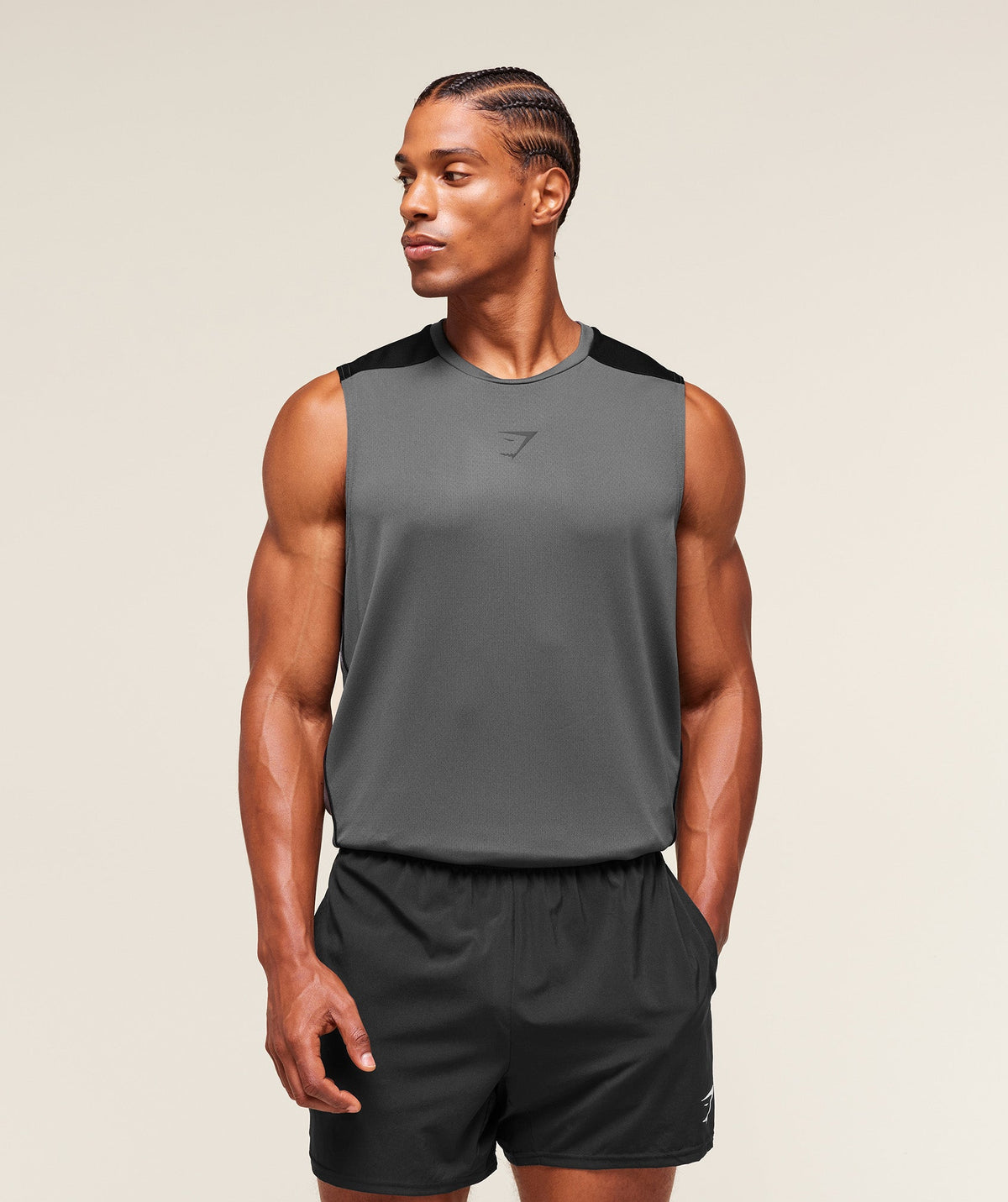 Arrival Block Tank Dark Grey