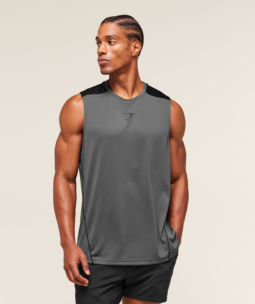 Arrival Block Tank Dark Grey