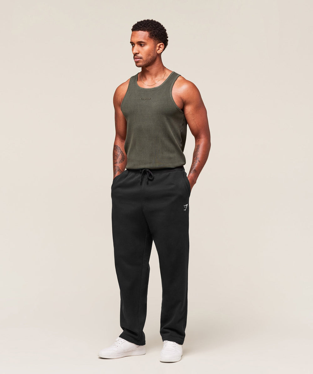 Washed Premium Ribbed Tank Strength Green