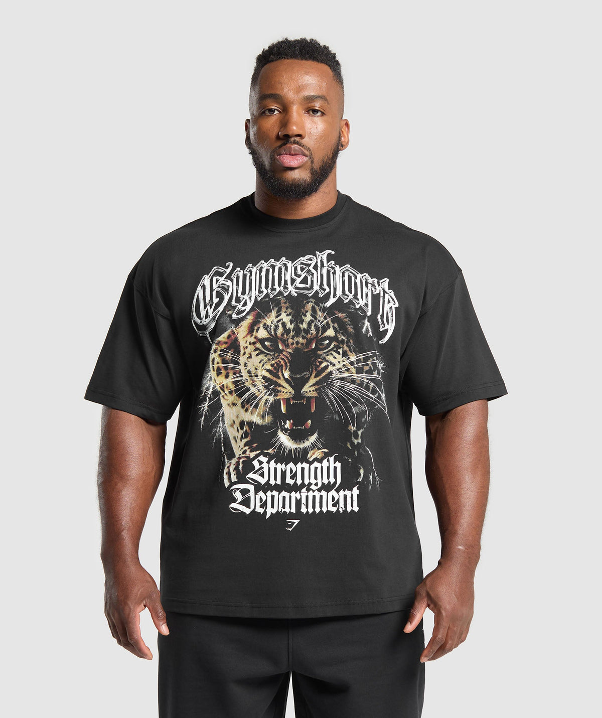 Strength Department Animal Oversized T-Shirt Black