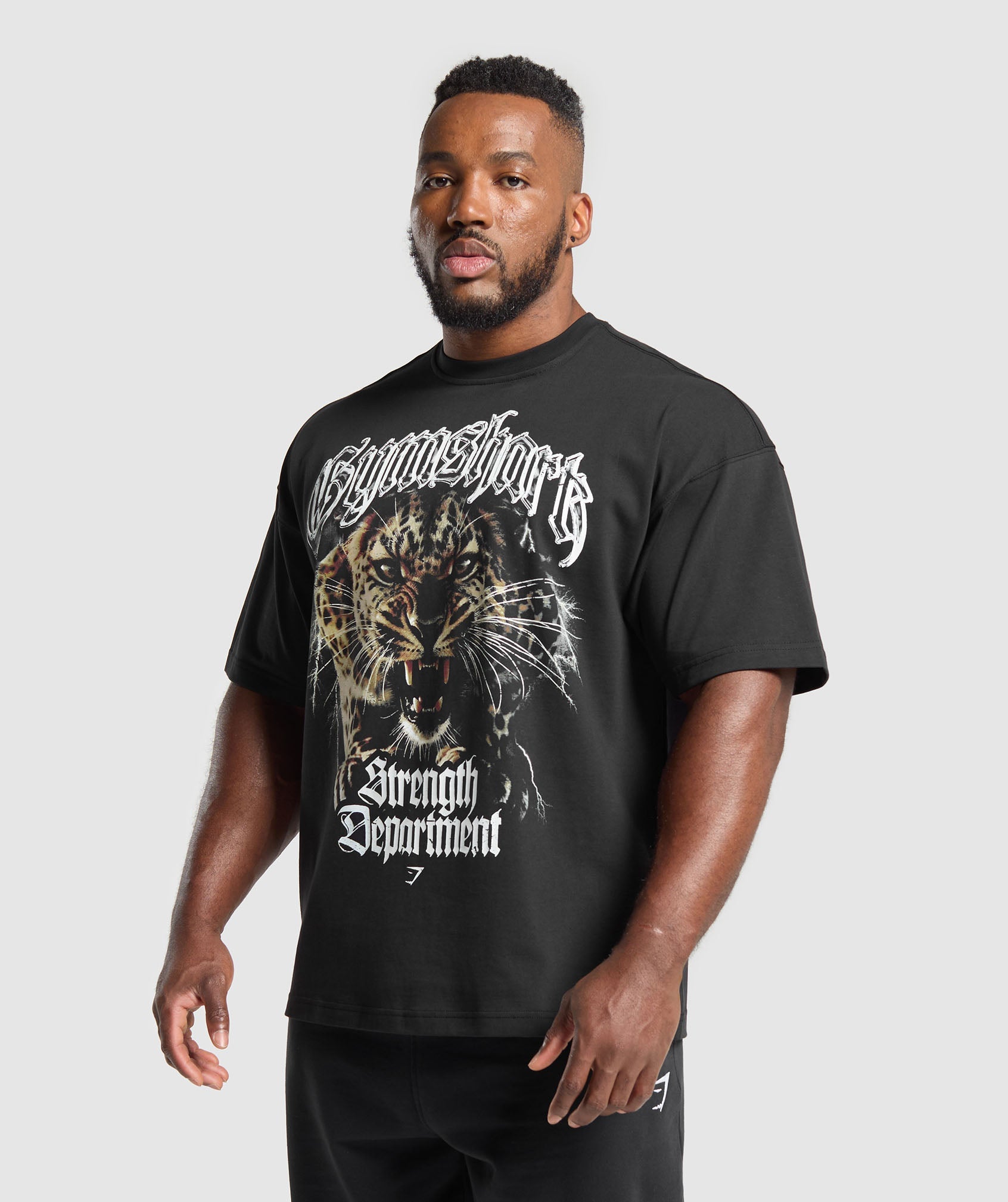 Strength Department Animal Oversized T-Shirt Black