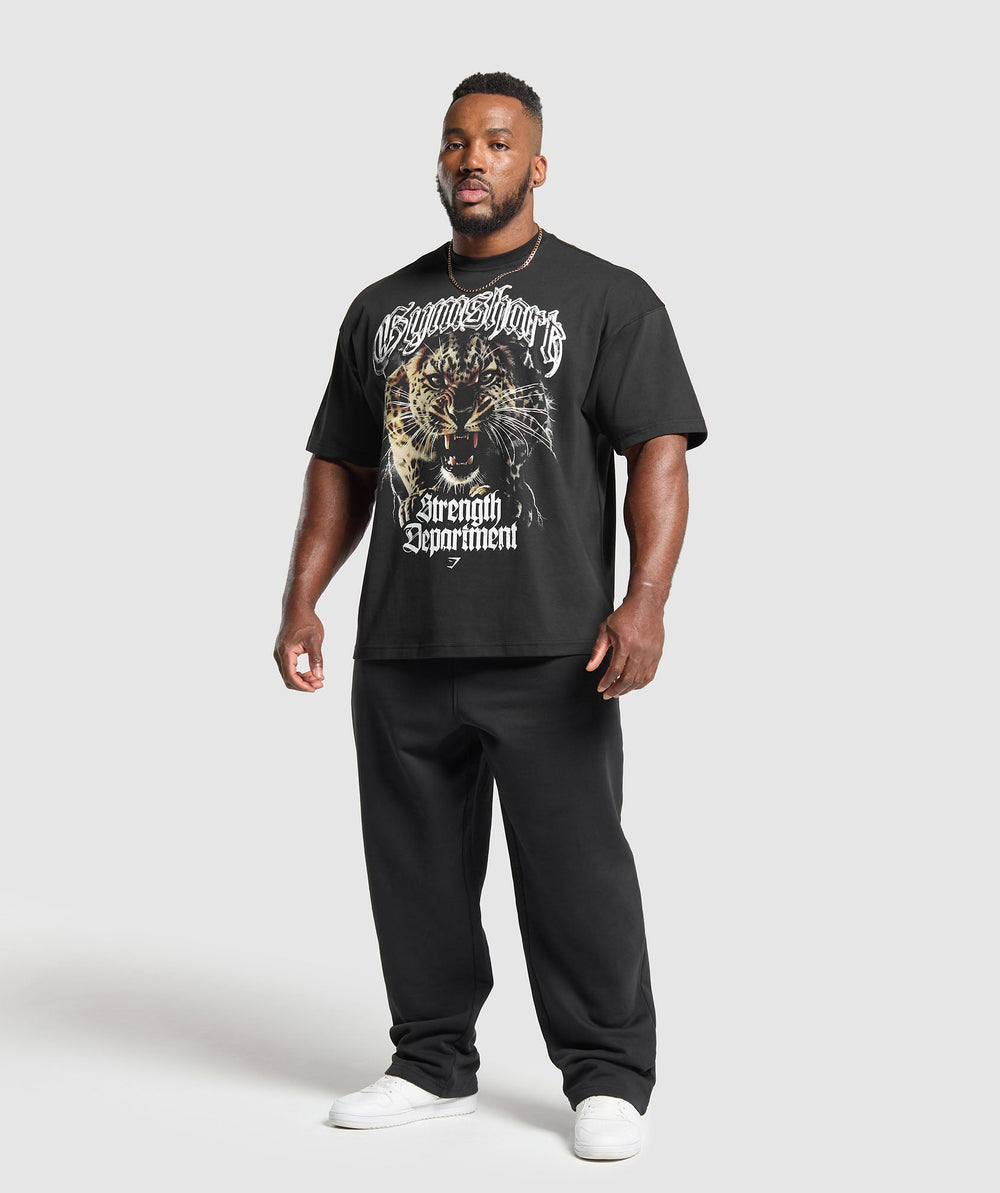 Strength Department Animal Oversized T-Shirt Black
