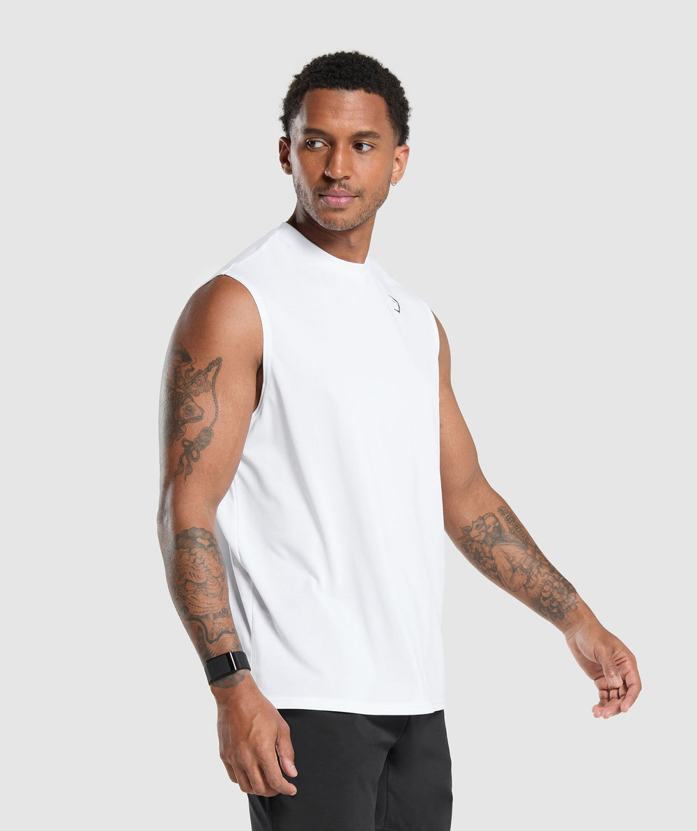 Oversized Performance Tank White