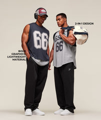 GSLC 2in1 Reversible Tank Light Grey Core Marl/Heavy Blue