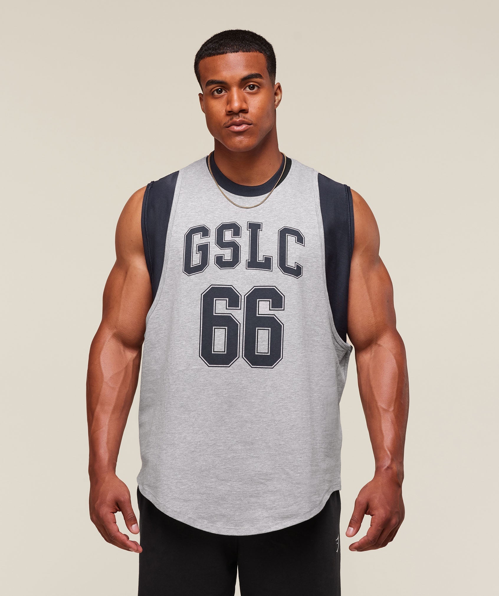GSLC 2in1 Reversible Tank Light Grey Core Marl/Heavy Blue