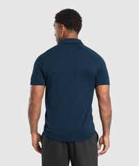 Seamless Polo Shirt Navy