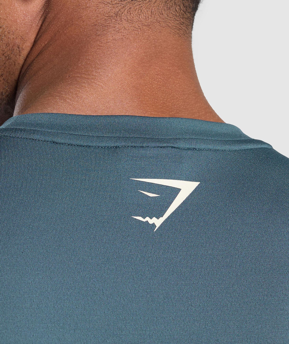 Script Graphic T-Shirt Cargo Blue