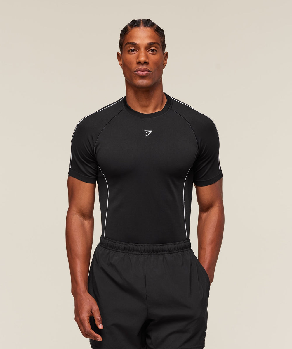Clean Contour Seamless T-Shirt Black/White