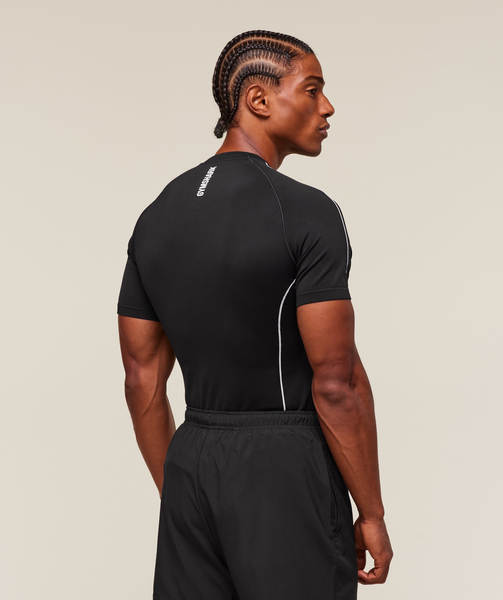 Clean Contour Seamless T-Shirt Black/White