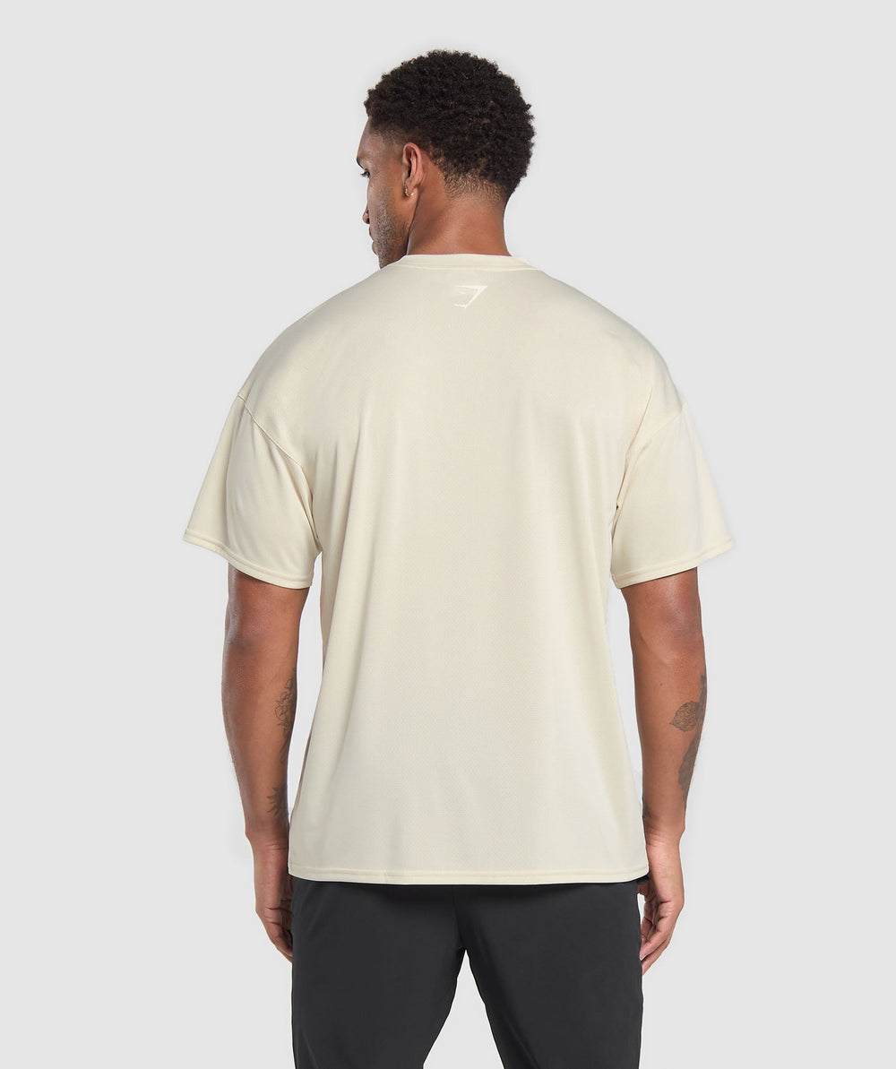 Script Graphic T-Shirt Ecru White