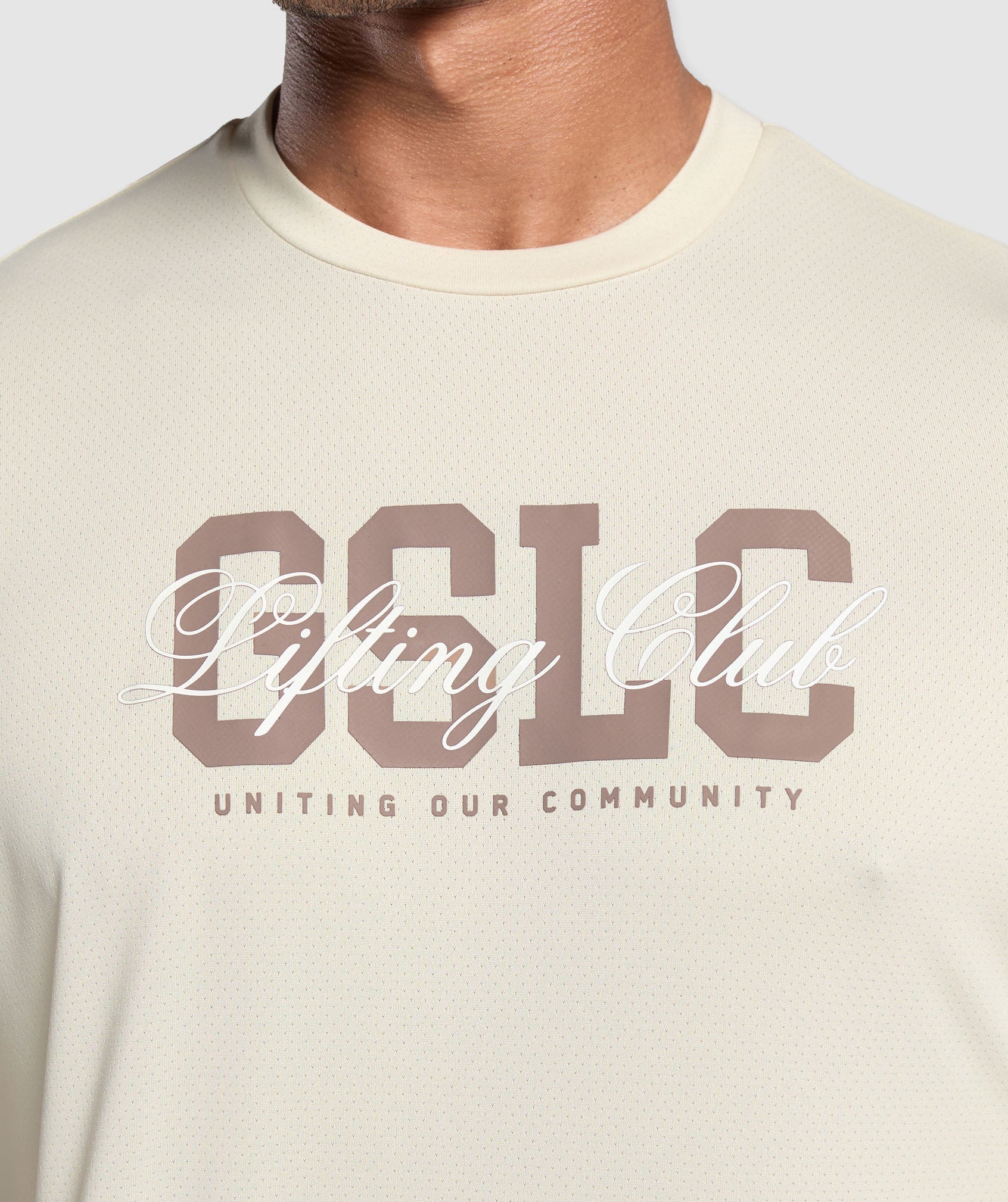 Script Graphic T-Shirt Ecru White
