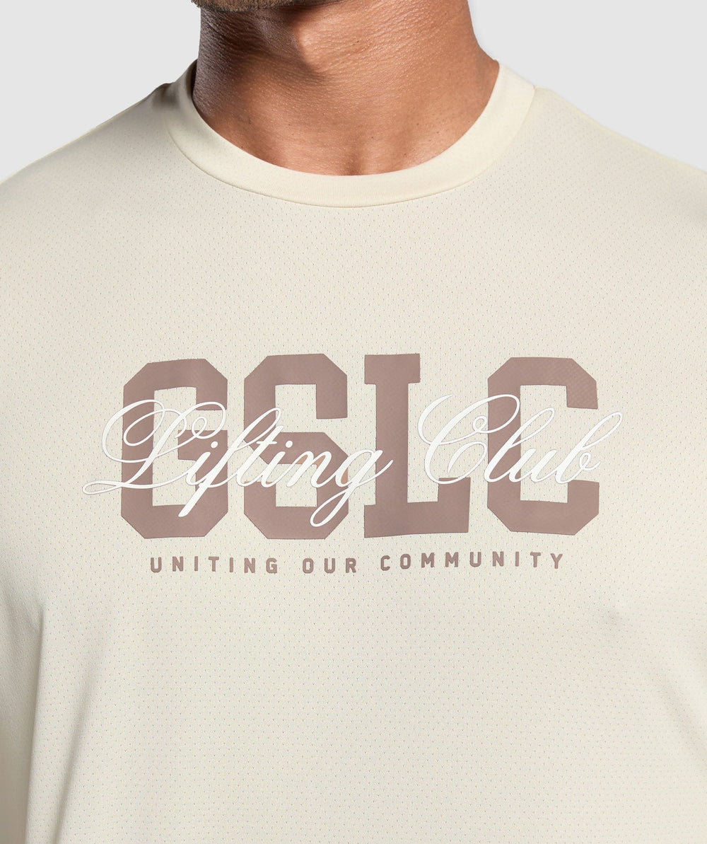 Script Graphic T-Shirt Ecru White