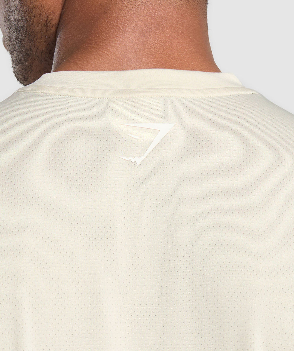 Script Graphic T-Shirt Ecru White